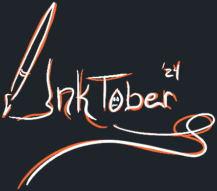 Stylized text that says inktober 24