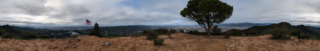 A panoramic photo of Los Angeles from Burbank Peak