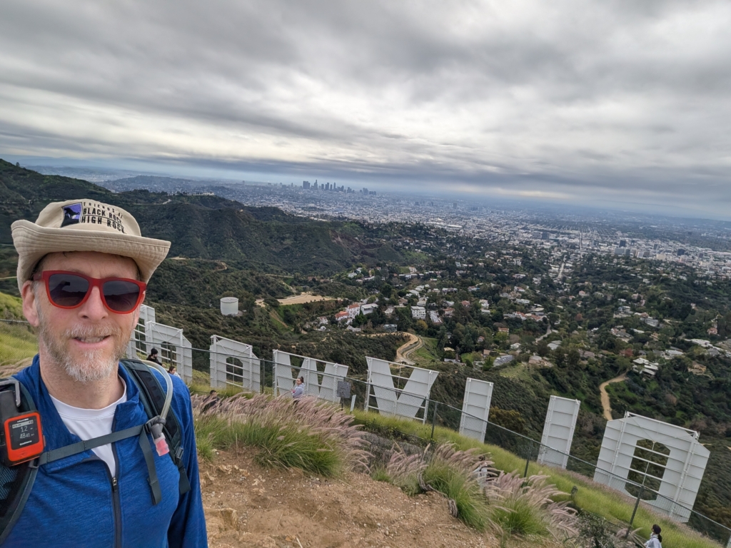 A photo of me above the Hollywood sign!