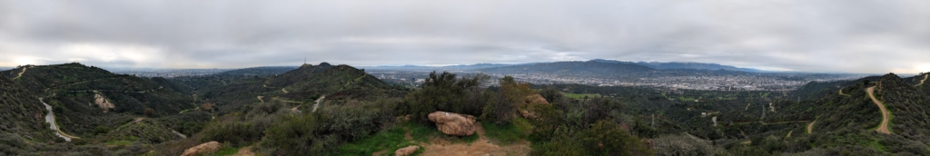 A panorama from Mt. Hollywood looking out over Los Angeles